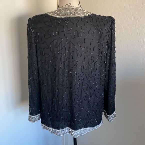 Laurence Kazar Vintage Beaded Sequin Jacket - Picture 3 of 10